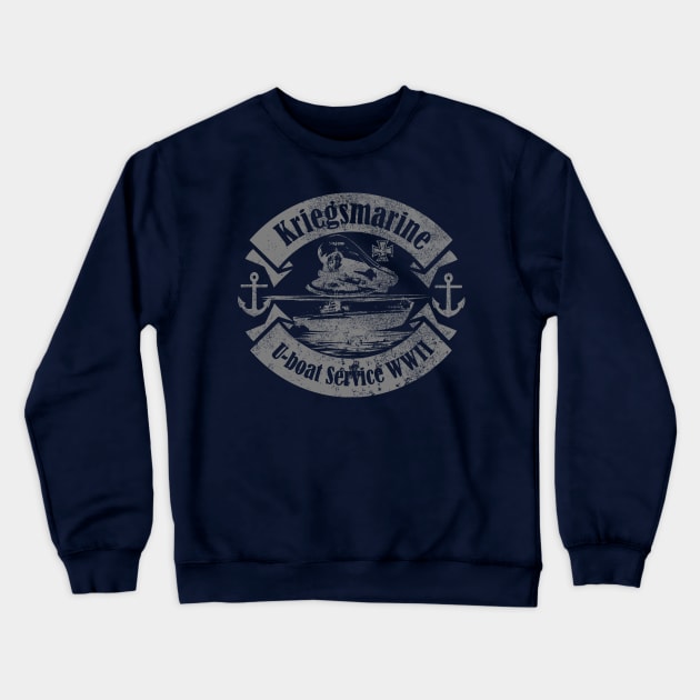 WW2 Kriegsmarine U-boat Service (distressed) Crewneck Sweatshirt by TCP